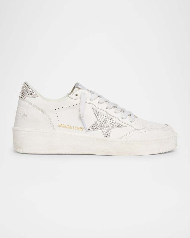 Ballstar Crystal Leather Low-Top Sneakers